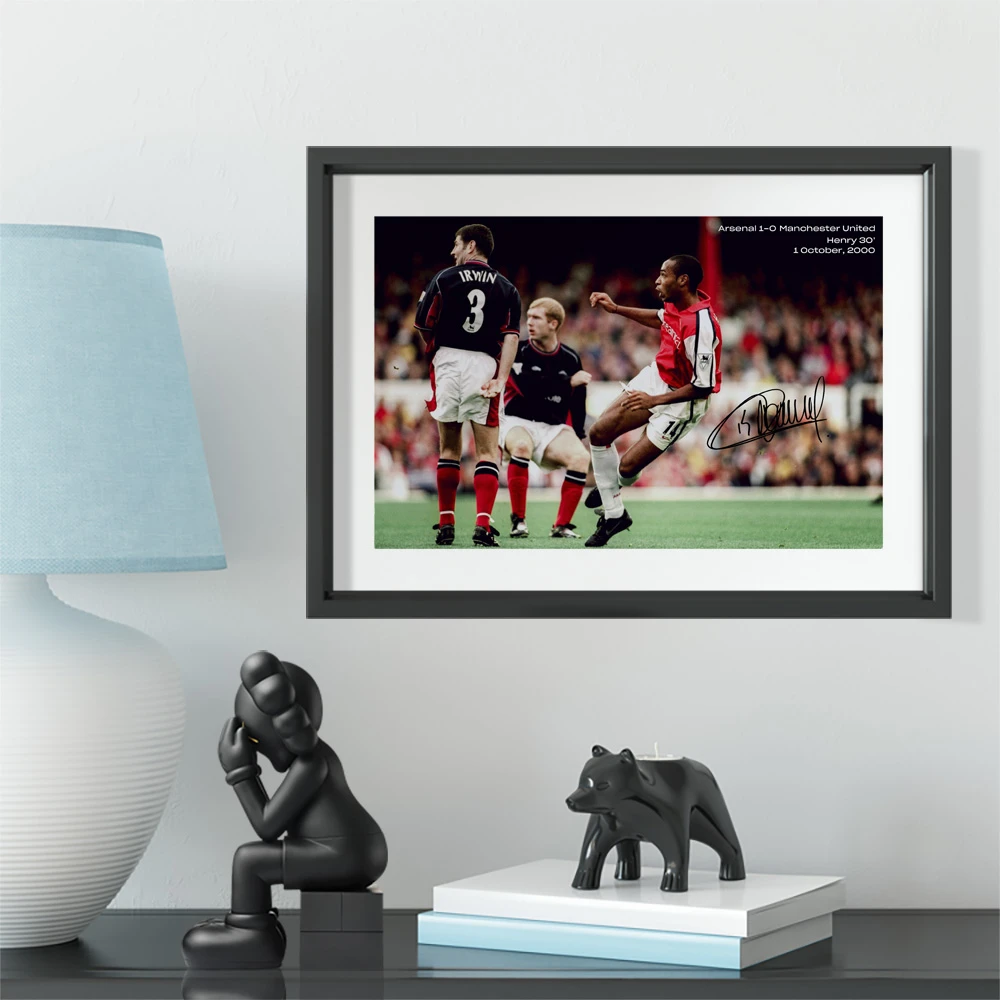 阿森纳亨利超级吊射经典实木装饰相框照片墙桌摆挂框摆件酒吧壁画