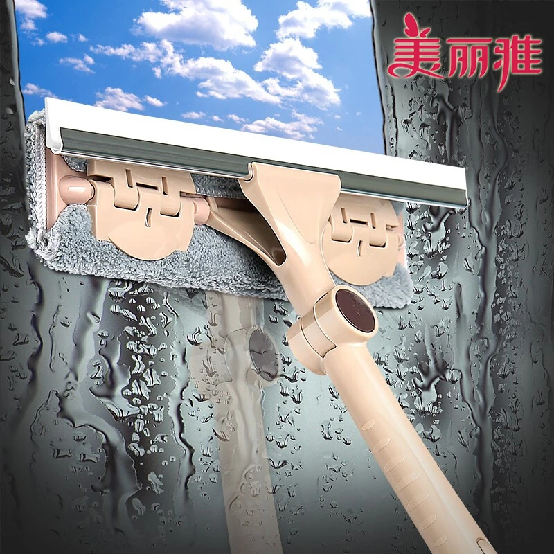 美丽雅擦玻璃神器刮水擦洗窗户刮玻璃旋转设计家用高楼高层伸缩杆