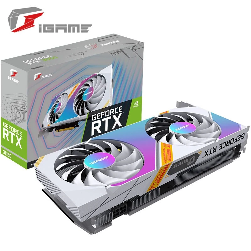 七彩虹RTX3050 8G 全新 腾讯CFCS电竞设计吃鸡打瓦双风扇游戏显卡