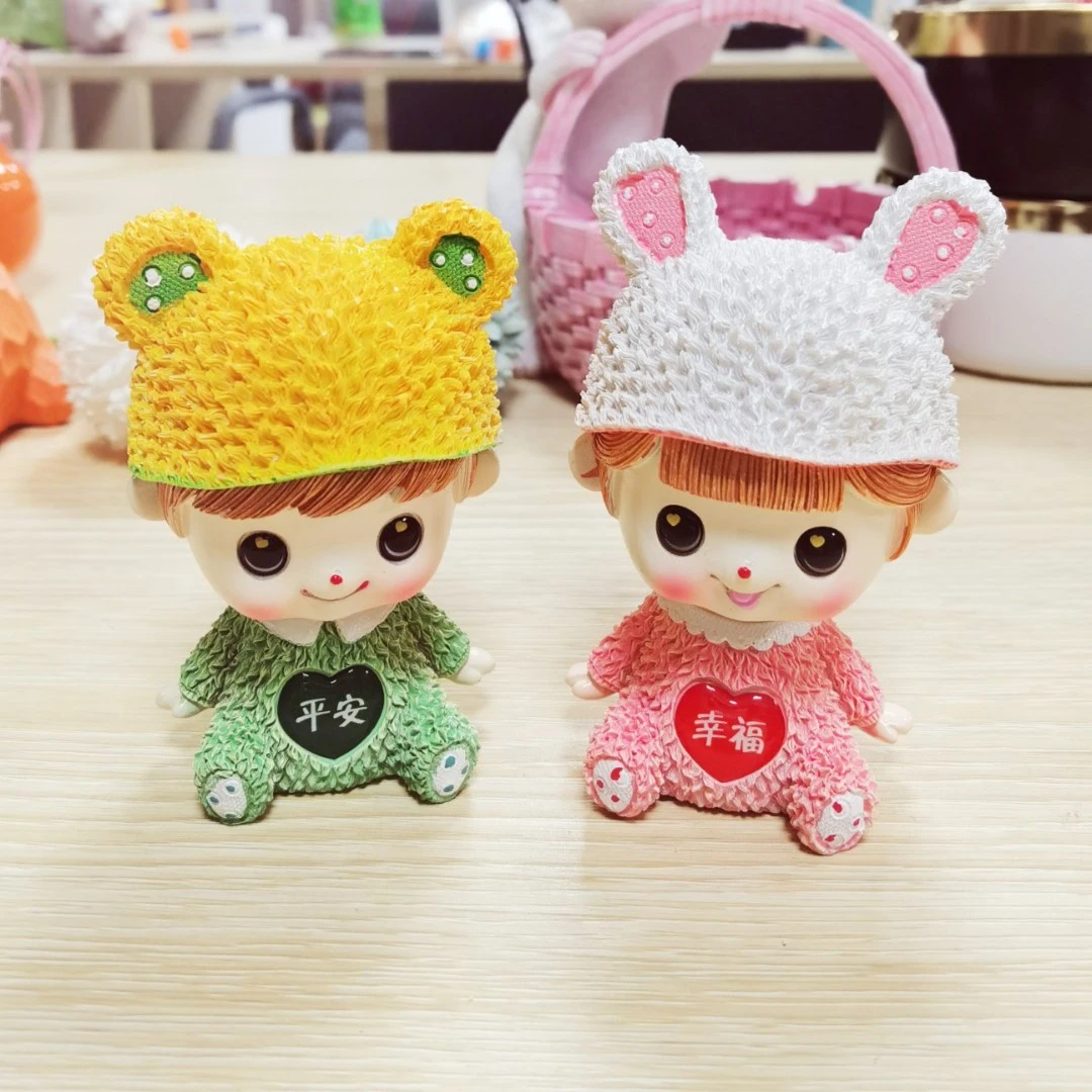 汽车用品中控台装饰品摇头娃娃摆件高档车上公仔新款抖音女神