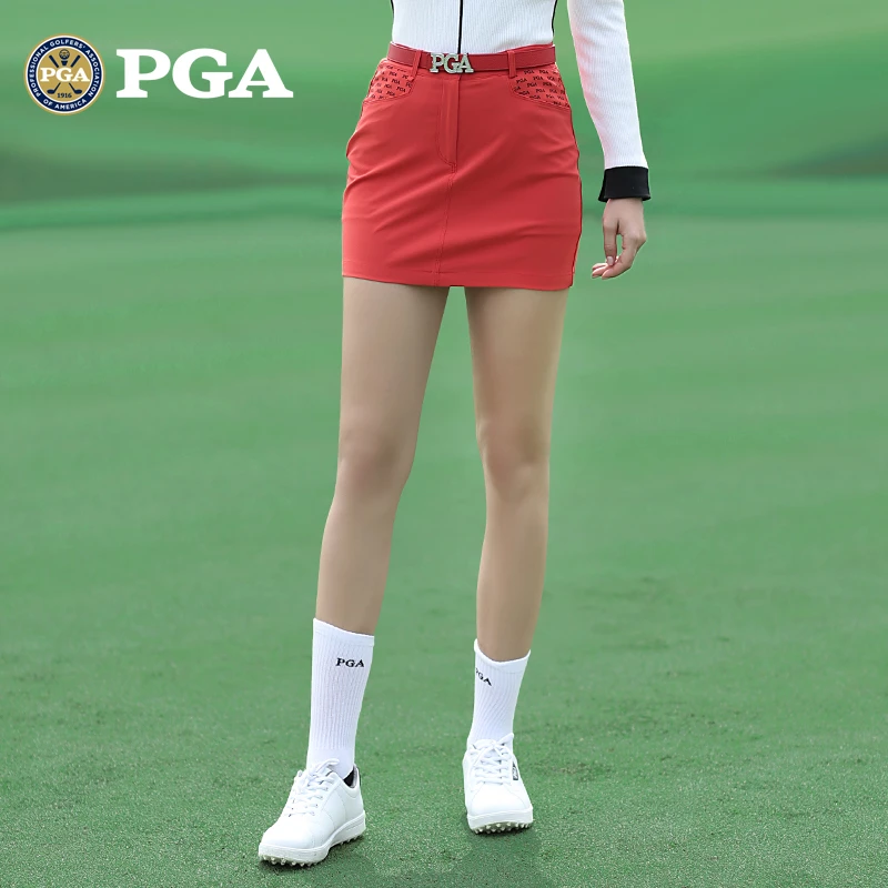 两件5折 PGA 春夏新品 高尔夫裙子 女士golf短裙 弹力舒适 半身裙