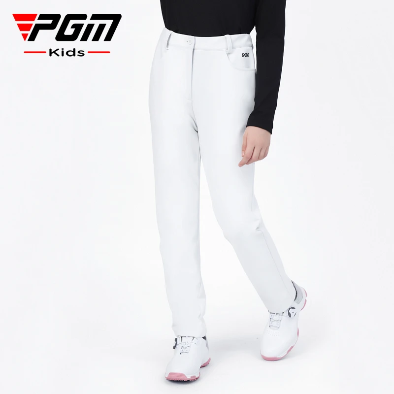 PGM青少年高尔夫裤子保暖内里儿童运动童装长裤女童秋冬季服饰