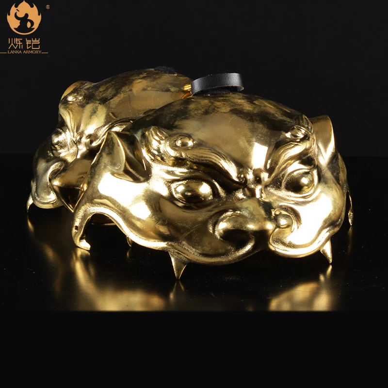 炼铠狻猊唐龙肩吞角狮铜质玻璃钢材质中国甲胄铠甲盔甲手工锌合金