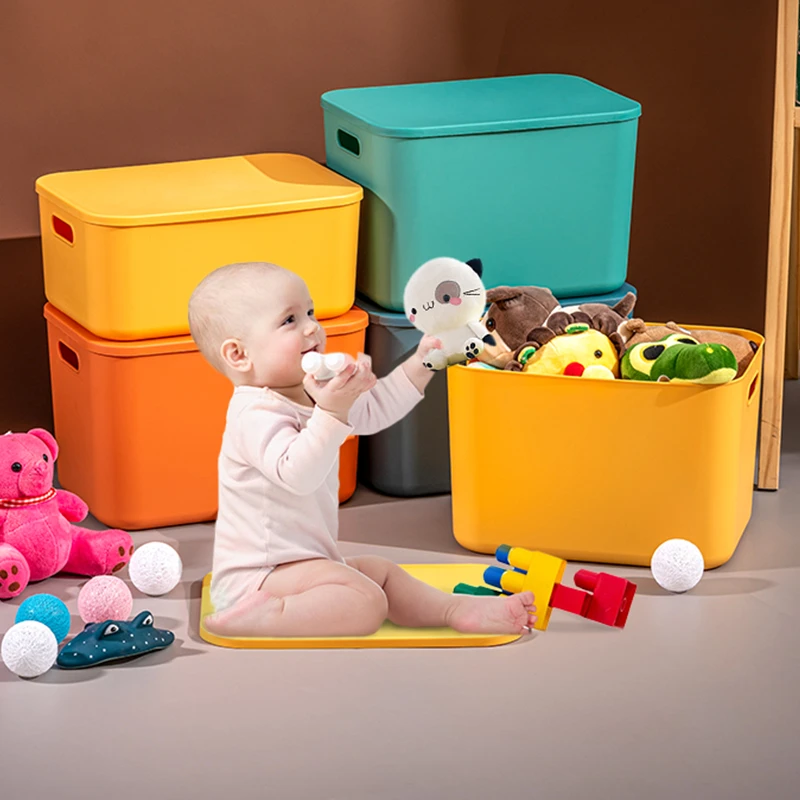 【粉丝福利】儿童玩具零食收纳盒杂物收纳箱带盖子塑料置物箱子