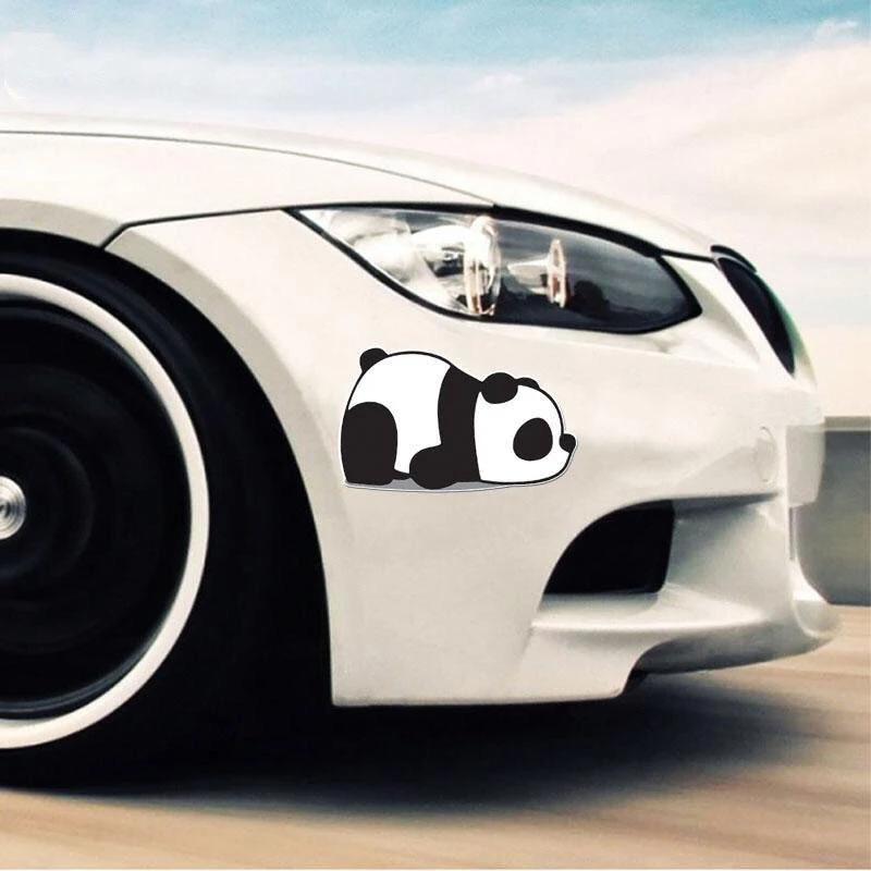 熊猫可爱卡通车贴前保险杠车门划痕遮挡遮盖汽车贴纸改装个性创意