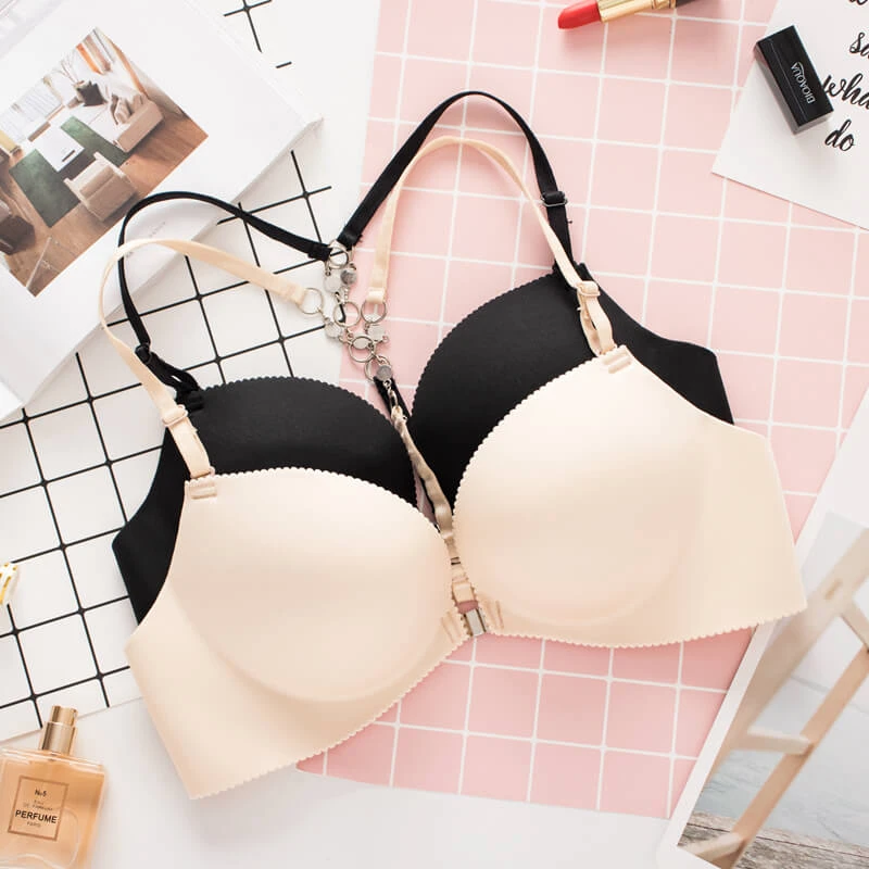 揭伊娜 小胸聚拢 前扣美背时尚性感无钢圈女士内衣文胸内衣女无痕