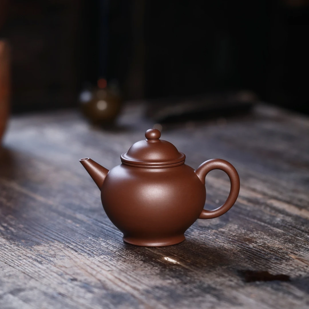 全手工<摹古宫灯>240cc 黄龙山紫泥 作者 王志豪制紫砂壶