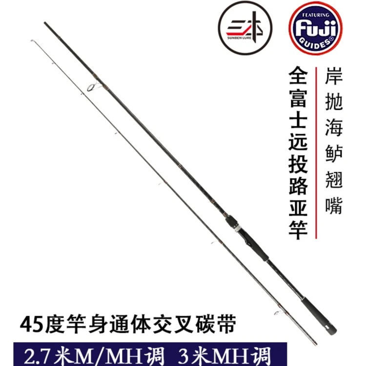 欧亚斯远投路亚竿2.7M 3.0MH直柄单竿翘嘴鳜鱼鲈鱼泛用杆轻雷打黑