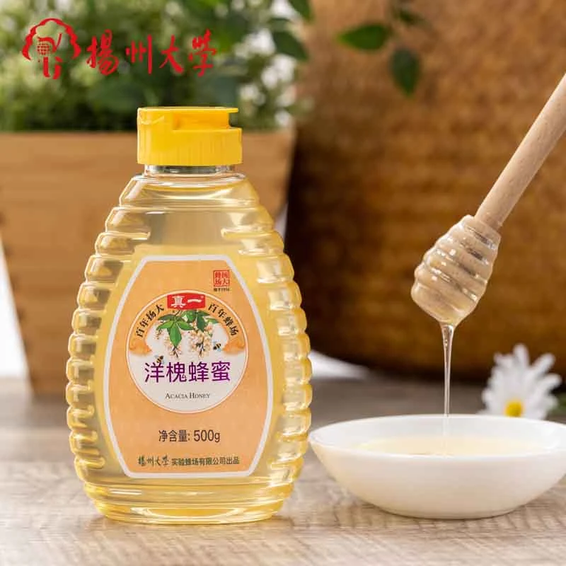 【扬州大学】真一槐花蜜正品纯天然延安洋槐蜜方便挤压瓶装500g