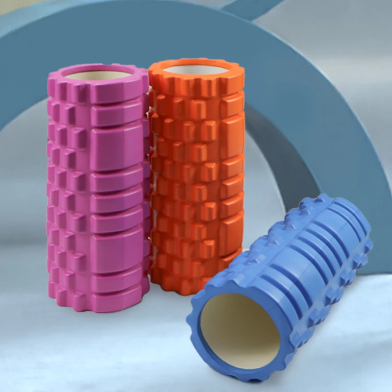 33cm深度按摩肌肉放松瑜伽普拉提滚筒瑜珈滚轴 空心狼牙棒瑜伽柱