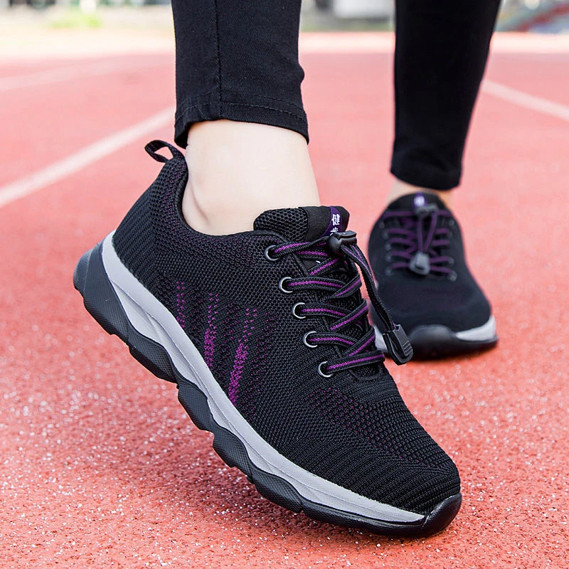 特价秋季女鞋中老年健步鞋防滑软底休闲运动鞋妈妈网面透气老人鞋