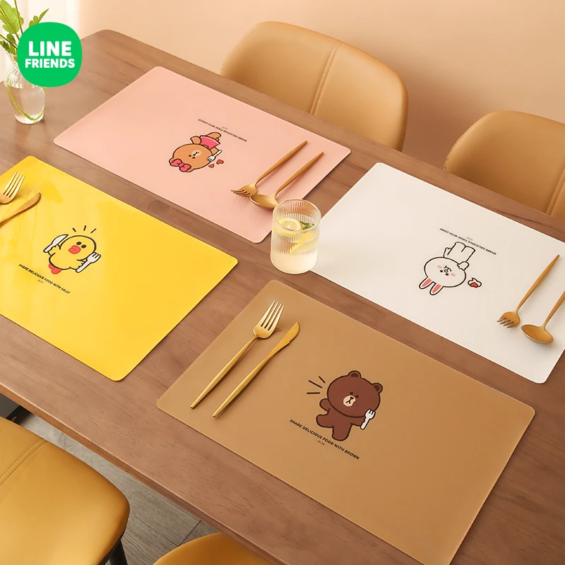 LINE FRIENDS隔热餐垫茶几餐桌布防水防油厨房家用免洗PVC台布