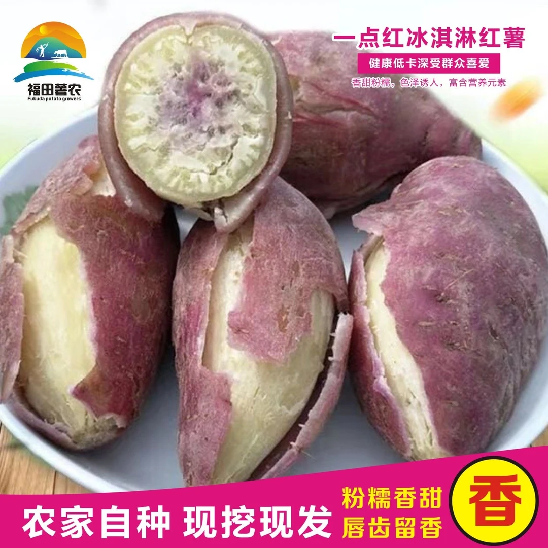 【粉香糯甜】沙地冰淇淋红薯一点红地瓜紫心番薯板栗红薯2-10斤装
