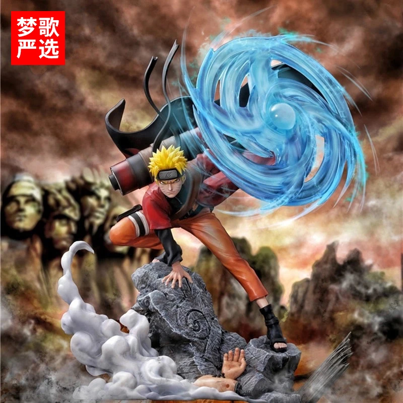 GK螺旋丸鸣人34cm火影忍者超大号仙人漩涡鸣人场景礼模型摆件手办