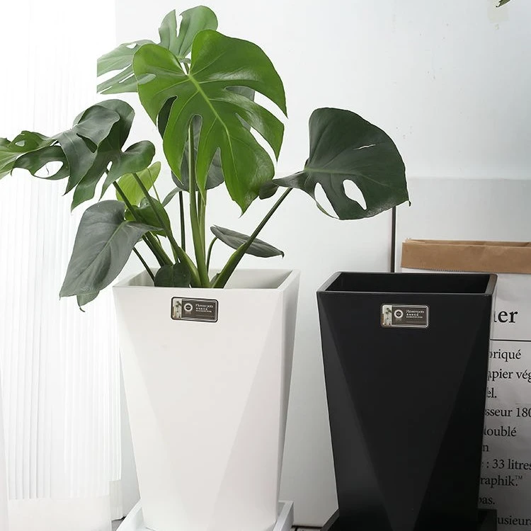菱形树脂料大口径花盆天堂鸟散尾葵虎皮兰大绿植专用加厚花盆