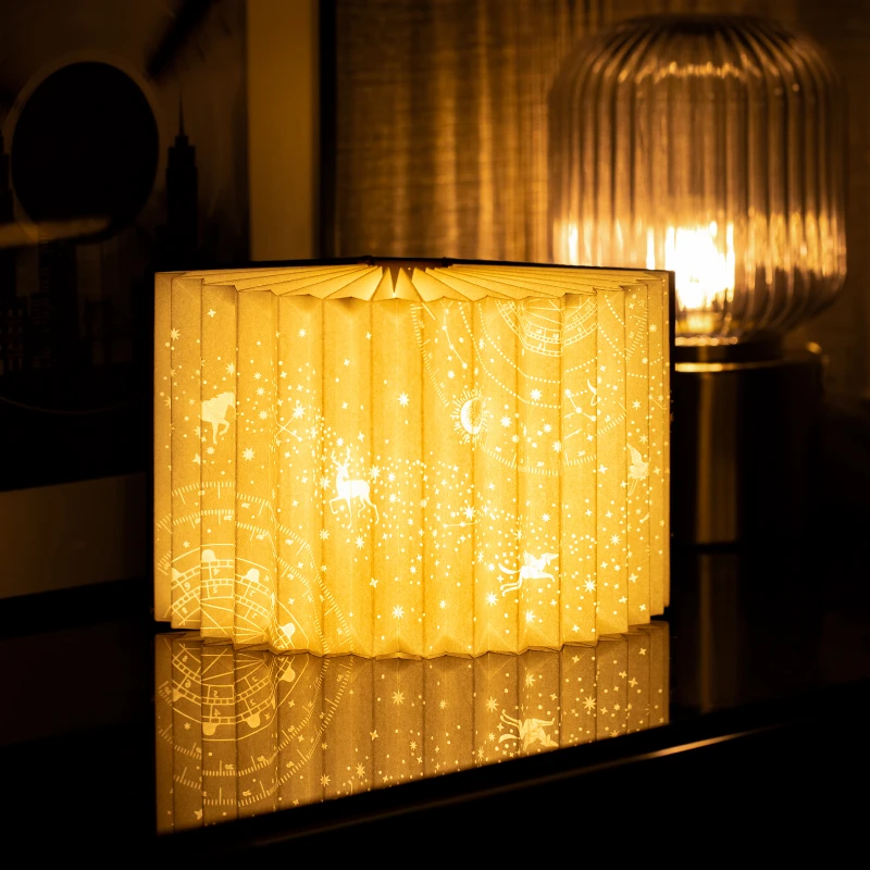 文创紫禁星河书灯折叠usb充电卧室床头夜灯国风生日礼物古风