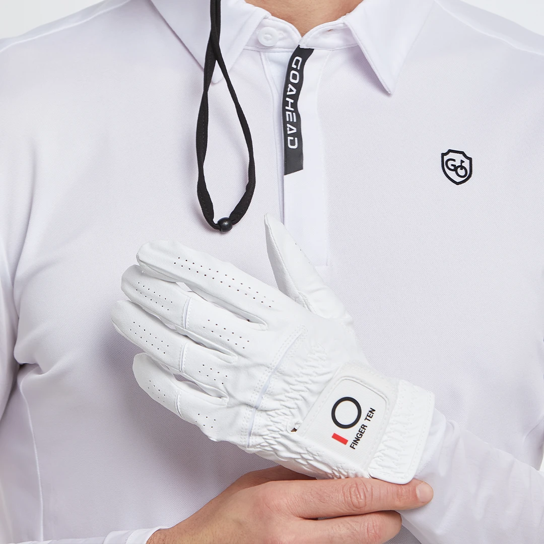 高尔夫ol手套男士夏季运动舒适弹力户外骑行防滑薄款透气耐磨白色