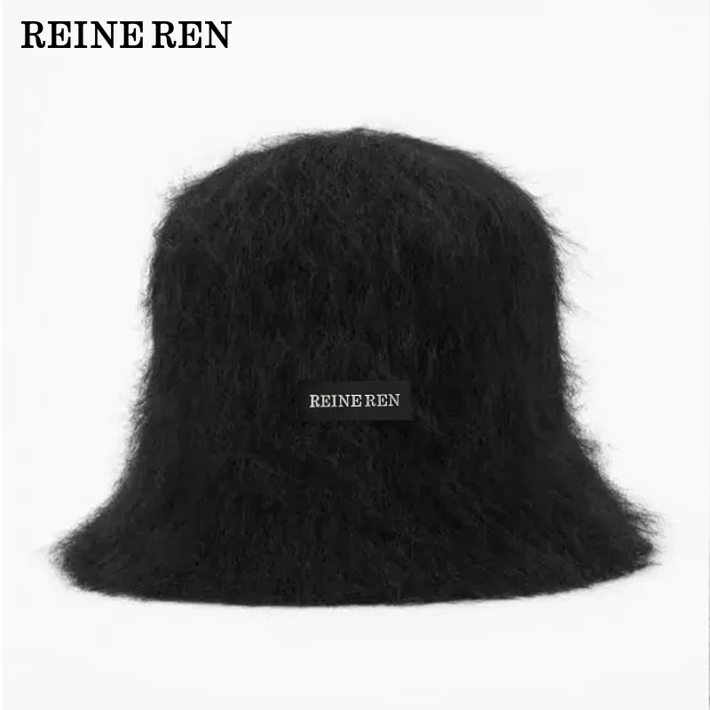 REINEREN设计师任茜南非超幼马海毛渔夫帽时尚休闲百搭高级帽子