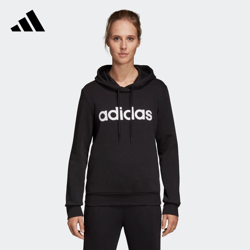 阿迪达斯官方女款修身运动连帽卫衣套头衫adidas  DP2364