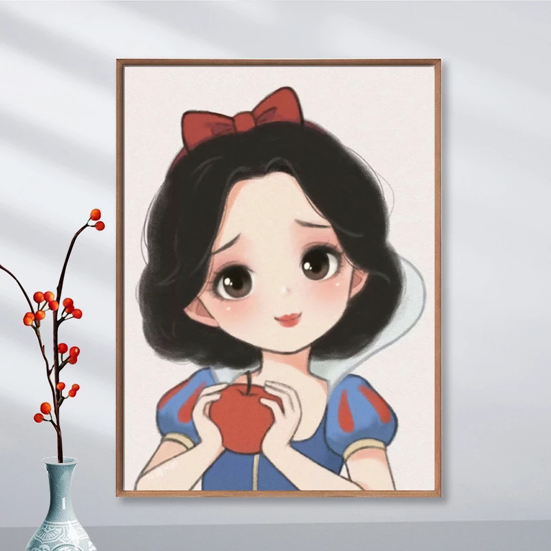 皇室蒙娜丽莎白雪公主十字绣2025新款绣客厅卡通动漫儿童小件卧室