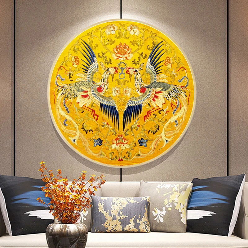 皇室蒙娜丽莎十字绣名画2025年新款客厅小幅凤凰孔雀小件手工刺绣