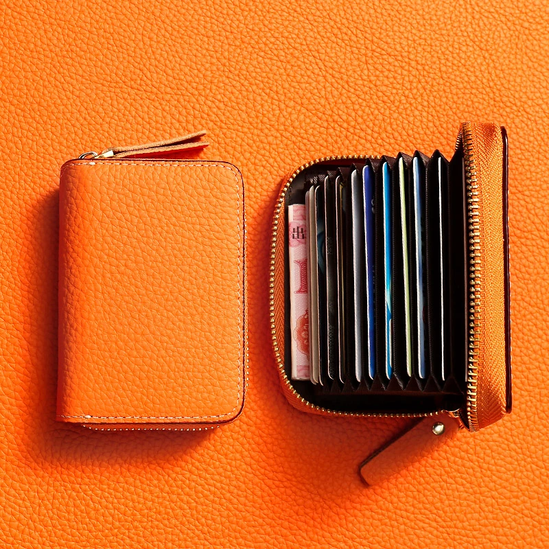 真皮卡包女士2022新款证件卡套卡夹防消磁大容量卡包精致小巧网红