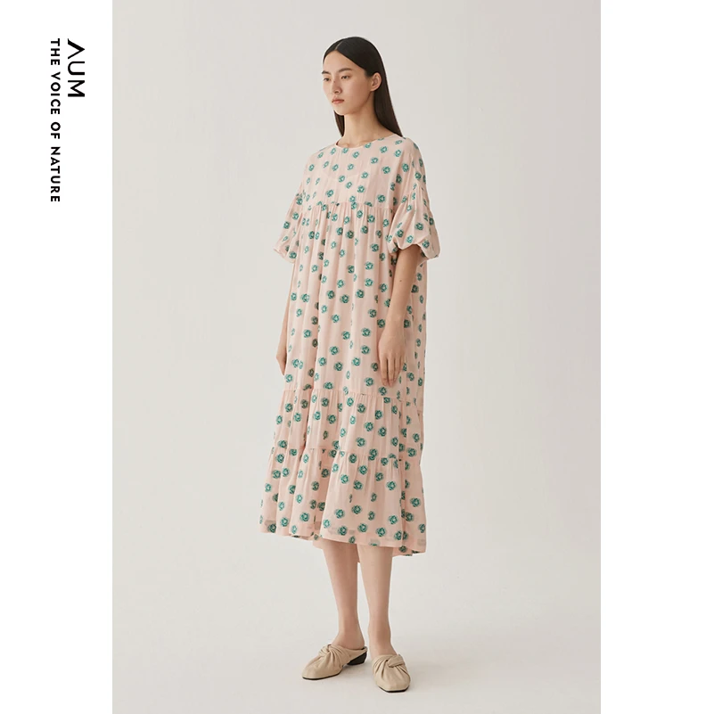【蔷薇日记】AUM噢姆21年夏季新品设计师款时尚女士连衣裙M1BW25776