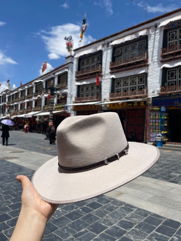 岗坚巴帽业兔绒面料男女通用礼帽