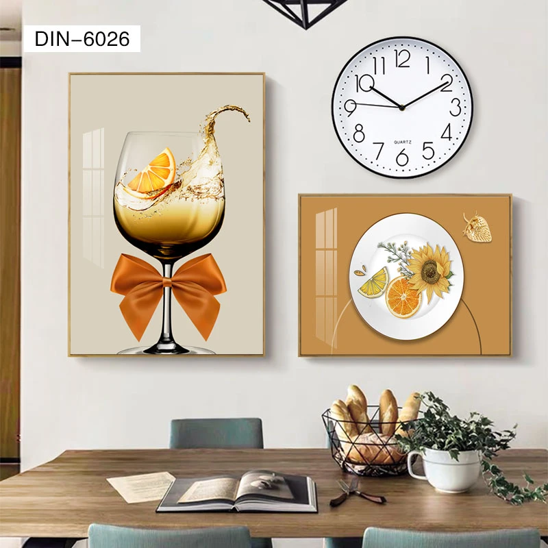 新疆包邮  餐厅画/晶瓷画/美酒一帆风顺