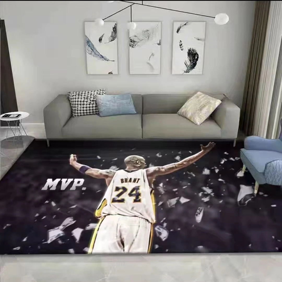 科比客厅茶几垫地毯书房床边地毯床边毯家用防滑网红客厅地毯客厅