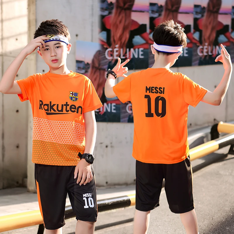 2025新款男童运动套装夏薄款足球服中大童速干衣儿童装洋气篮球服