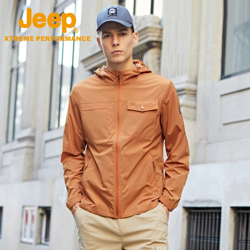 JEEP/吉普【UPF40+】轻薄防晒风衣男轻盈防紫外线运动透气防泼水