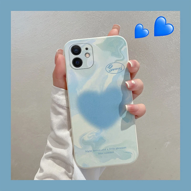 适用于苹果11手机壳ins风爱心油画A2223时尚女款iphone11卡通潮女