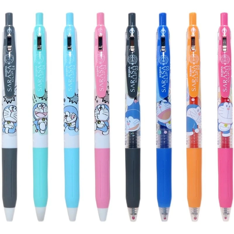 日本ZEBRA斑马哆啦A梦限定jj15彩色按动中性笔SARASA联名0.4mm0.5