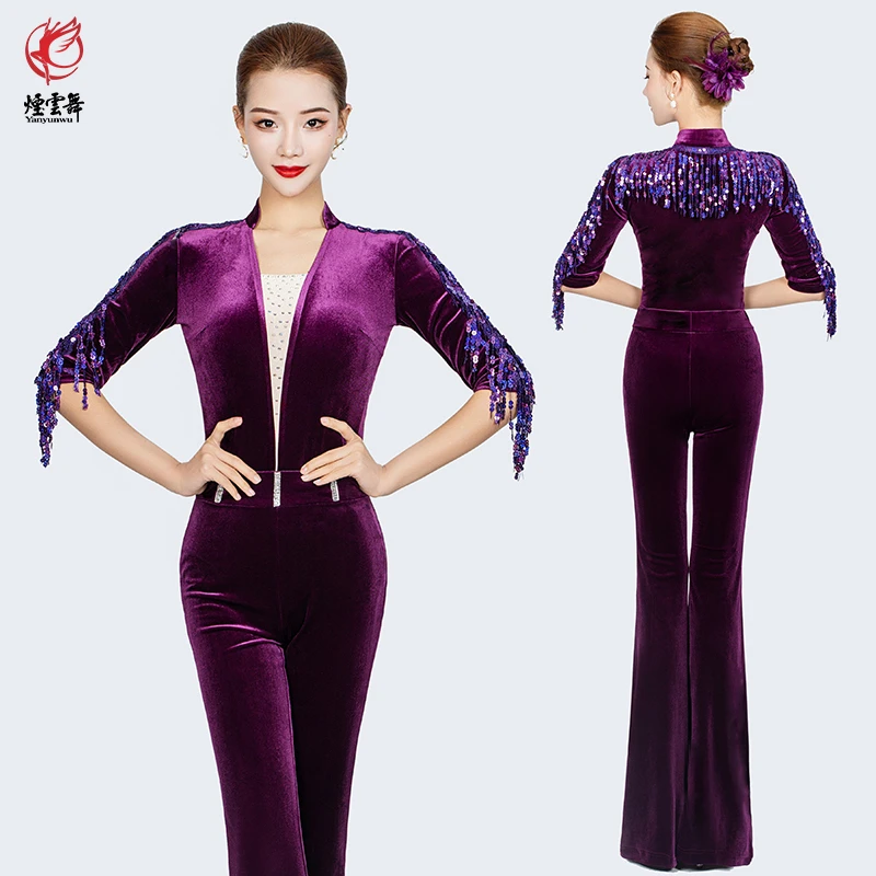 【烟云舞宠粉】时尚优雅百搭高端导师形体服修身显瘦跳操健身服秋冬