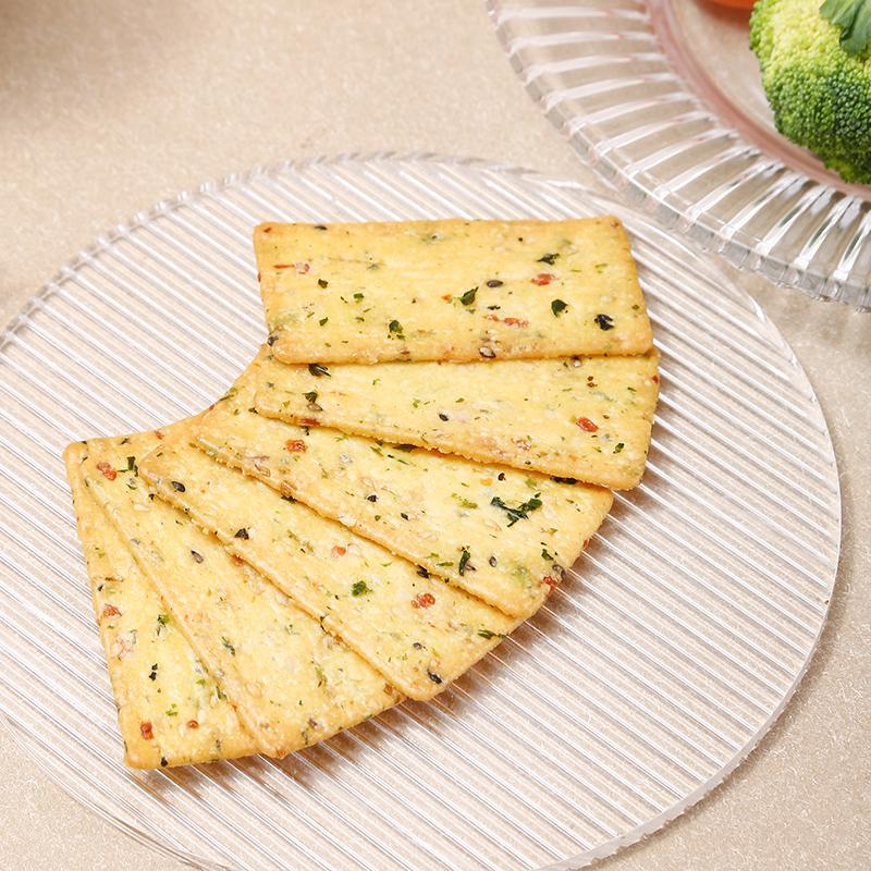 煌记岩烧芝士脆/轻薄九蔬脆 薄脆网红零食饼干芝士控盒装120g咸香-2