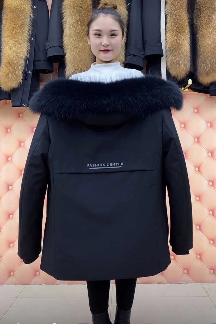 男士商务休闲派克服➕毛领