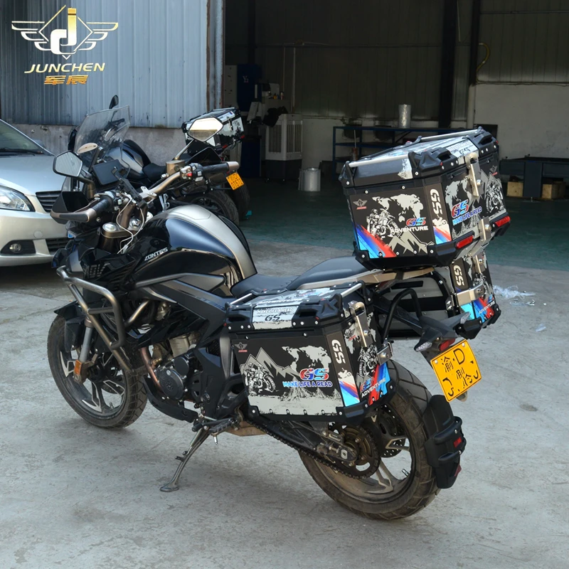 适用于升仕310T/310X/350边箱尾箱后备箱铝合金三箱配件改装带灯