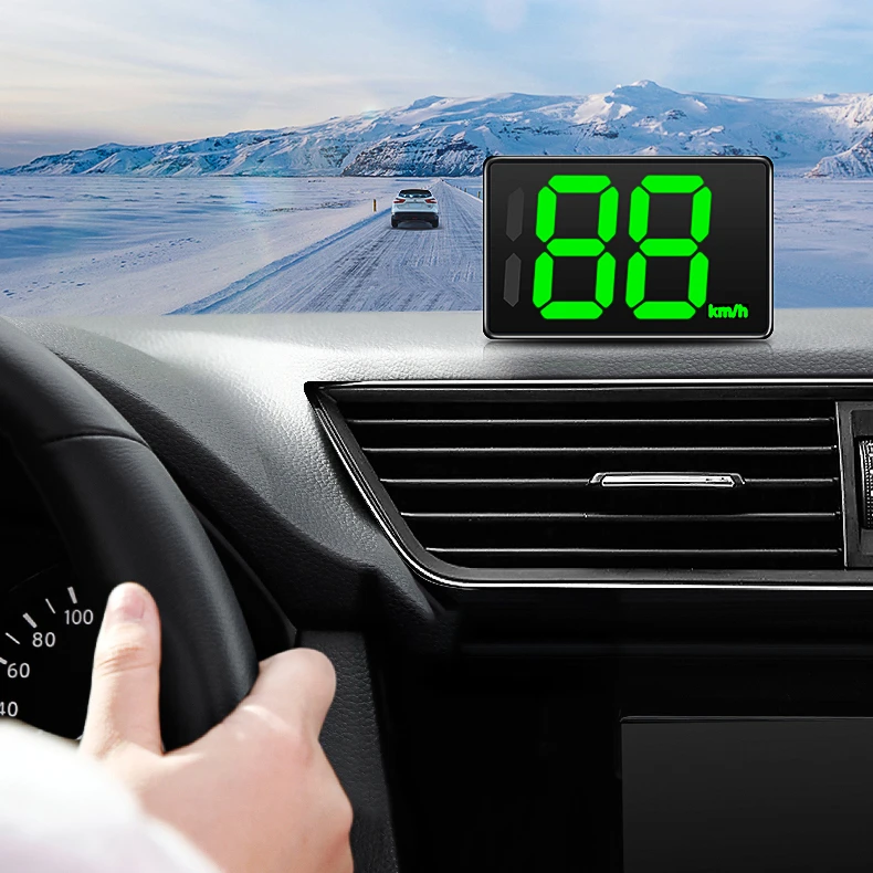 2023新款HUD抬头显示器语音播报显示车速