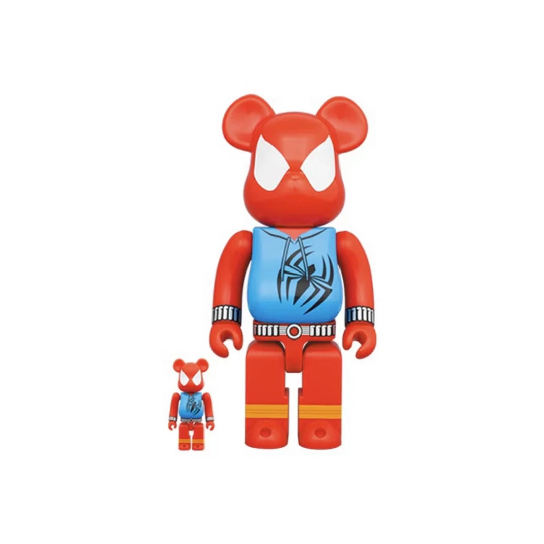 Bearbrick 积木熊 猩红 蜘蛛侠400%+100%