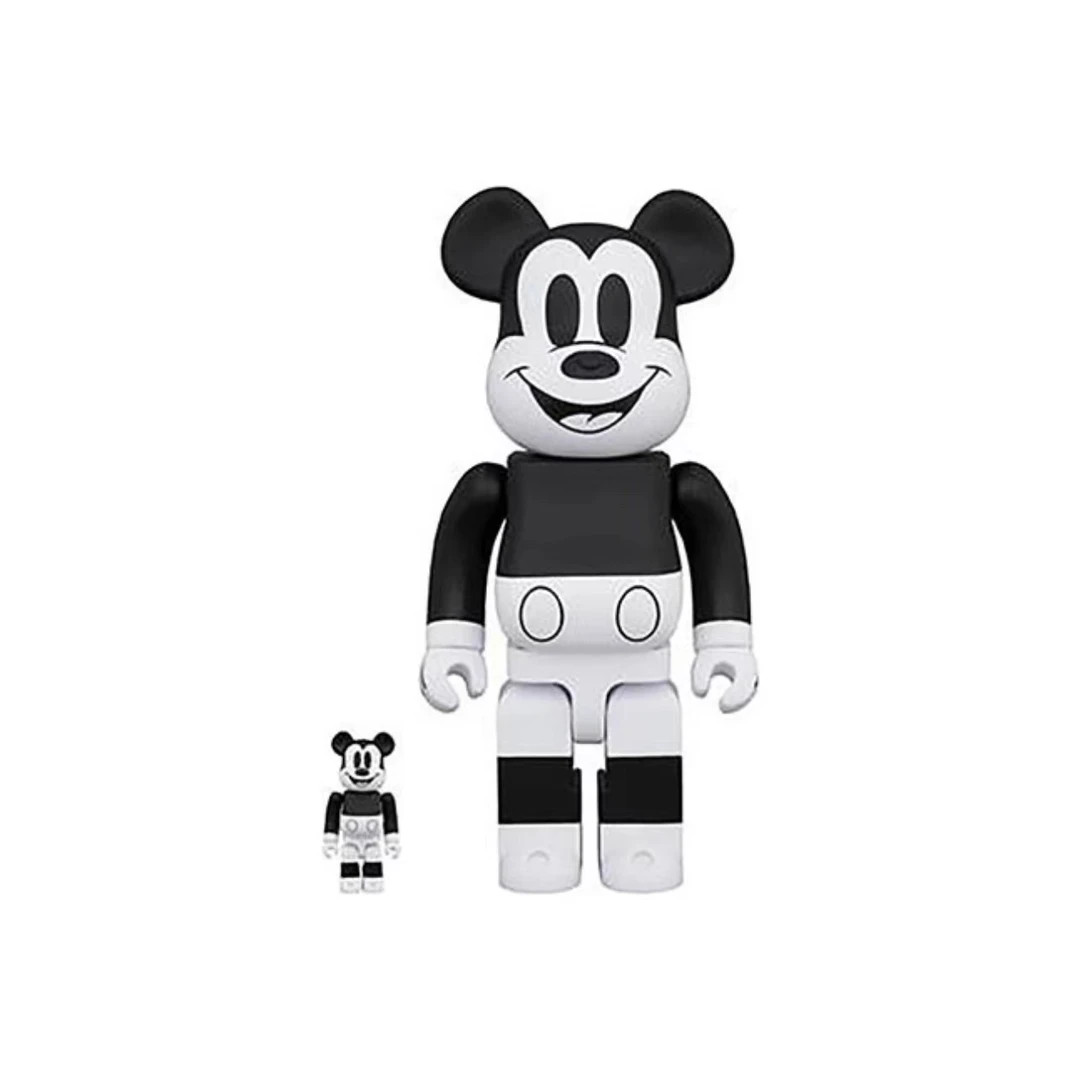 Bearbrick 积木熊 黑白米奇 400%+100%
