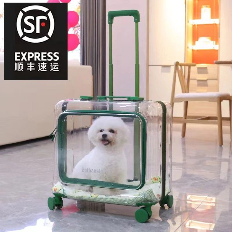 猫包外出便携拉杆箱轻便行李箱宠物用品狗拆卸万向轮大容量太空舱