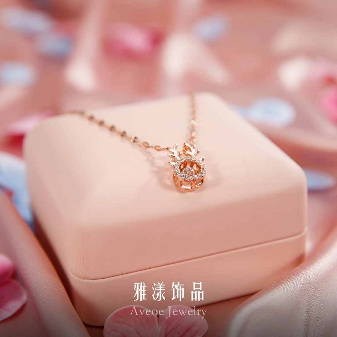 钛钢项链 一‘鹿’有你项链4129-10