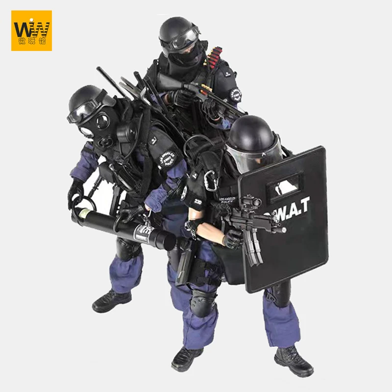 1：6仿真SWAT特警手办可动兵人偶玩具特种兵模型摆件男生收藏礼物