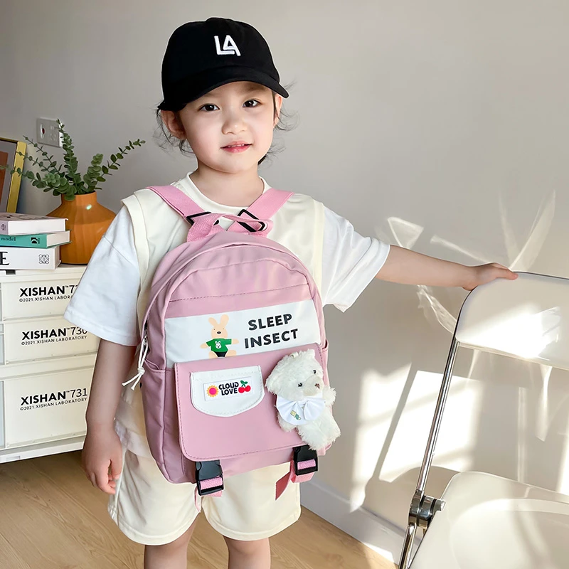 2022夏季新款儿童书包简约时尚动物卡通男女孩3-6岁幼儿园书包