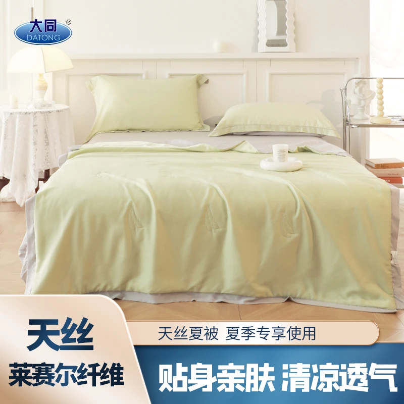 DATONG/大同天丝夏凉被凉感双面夏被纯色机洗薄款丝滑