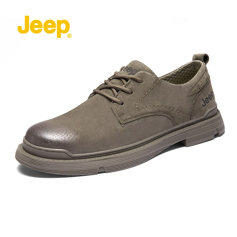 JEEP/吉普男鞋英伦风马丁靴时尚潮流百搭春季工装大头商务休闲