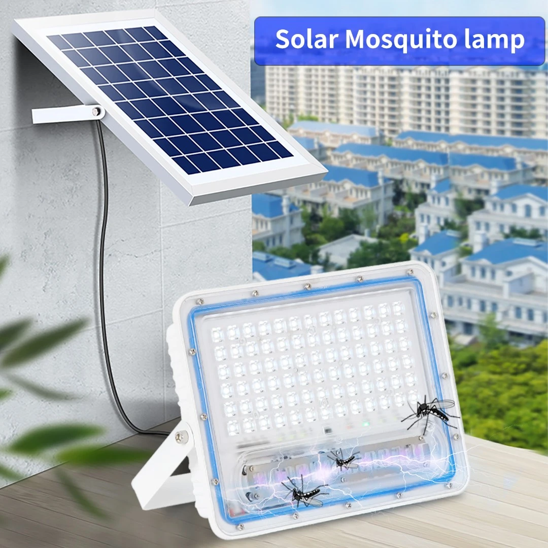 太阳能投光灯分体式多功能紫光灭蚊灯新农村庭院室内户外自动感应