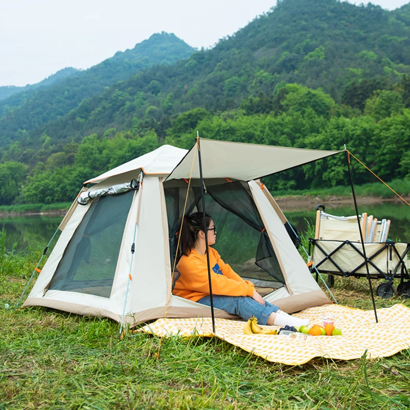 2门3窗户外帐篷 自动速开 防晒防雨 休闲露营大帐篷