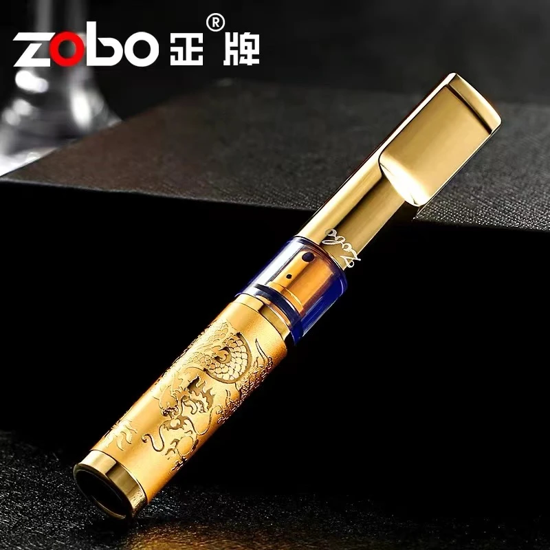 Zobo/正牌锌合金龙纹双过滤烟嘴过滤器粗中细三用循环清洗型精美